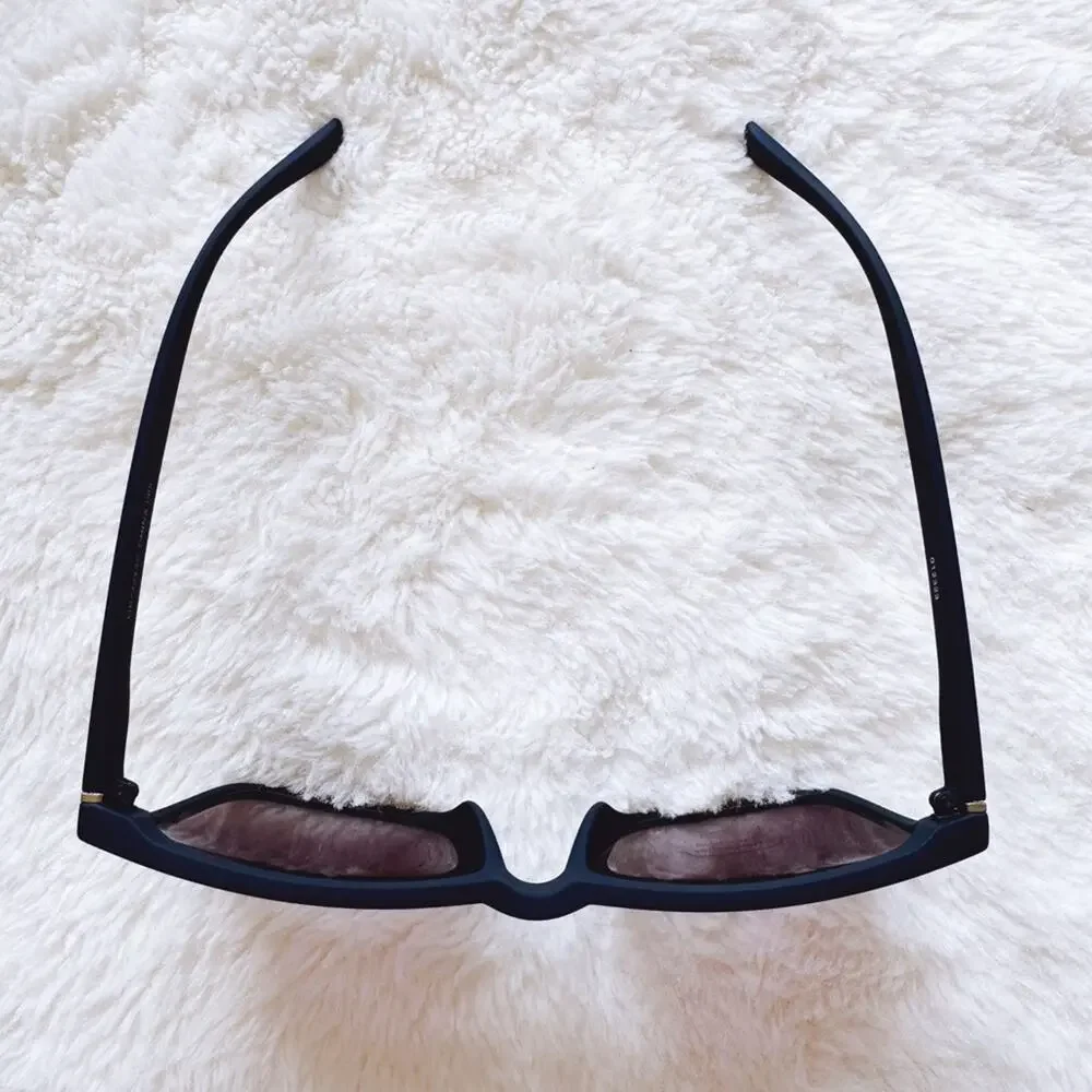 Otto Deep Midnight Blue Angular Frame Sunglasses